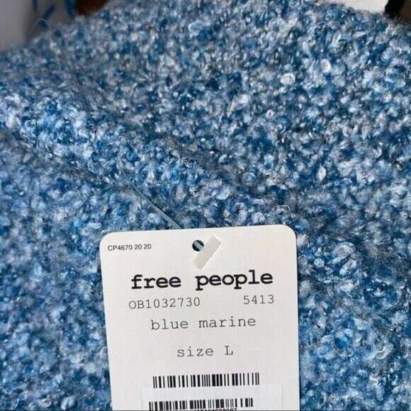 Free People Blue Marine BFF With Cowl Neck Sweater - Picture 7 of 9